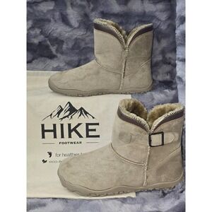 NWT Hike Footwear Cozely Barefoot Boots Tan Faux Fur Lined EU 41/ US 10